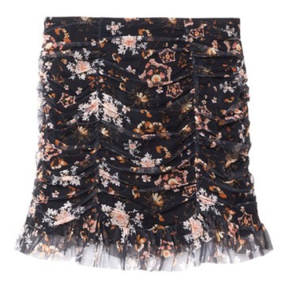 NWT - VS - VICTORIA'S SECRET - Black Ruched Mini Skirt - Picture 3 of 7
